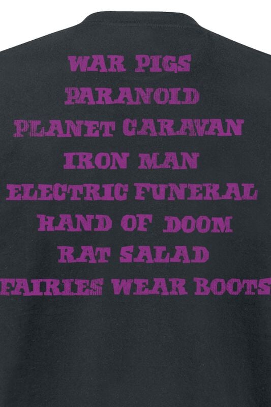 Gothicana By Emp "Paranoid Tracklist" T-Shirt Black By Black Sabbath
