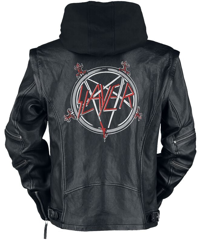 Gothicana By Emp "Pentagram" Leather Jacket Black By Slayer
