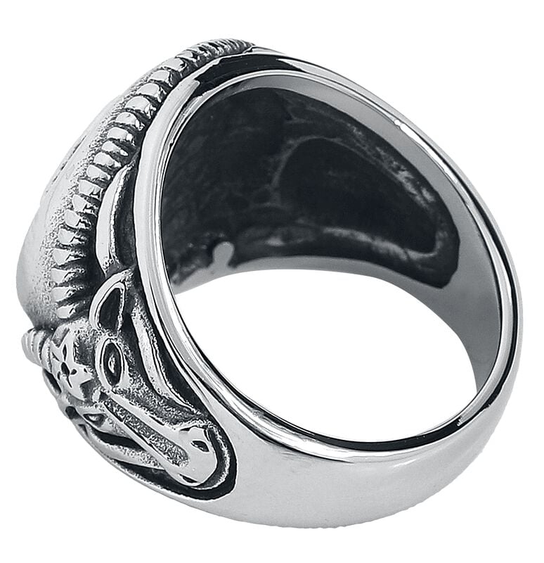 Gothicana By Emp "Pentagram" Ring Silver-coloured By EtNox Hard And Heavy