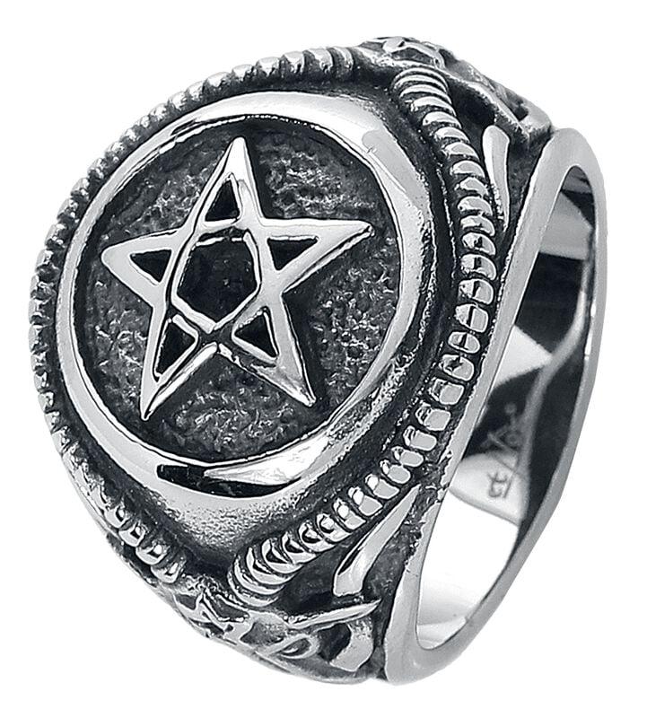 Gothicana By Emp "Pentagram" Ring Silver-coloured By EtNox Hard And Heavy
