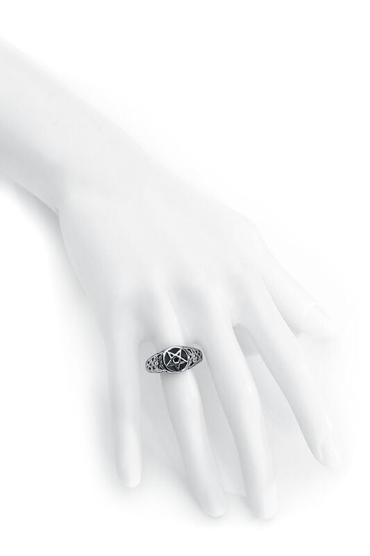 Gothicana By Emp "Pentagram" Ring Silver-coloured By EtNox Hard And Heavy