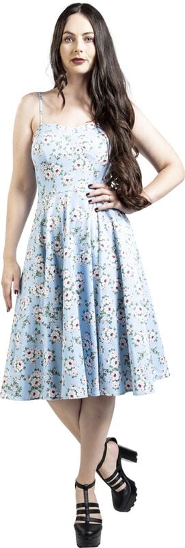 Gothicana By Emp "Peony Swing Dress" Midi Dress Multicolour By H&R London
