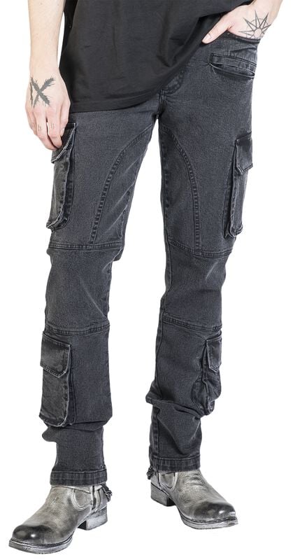 Gothicana By Emp "Pete" Jeans Grey By Rock Rebel By EMP
