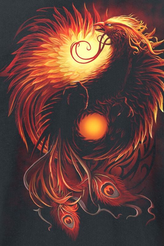 Gothicana By Emp "Phoenix Arisen" T-Shirt Black By Spiral