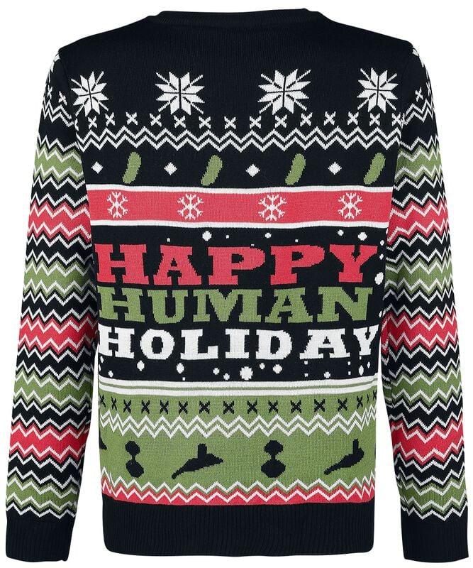 Gothicana By Emp "Pickle Rick" Christmas Jumper Multicolour By Rick And Morty