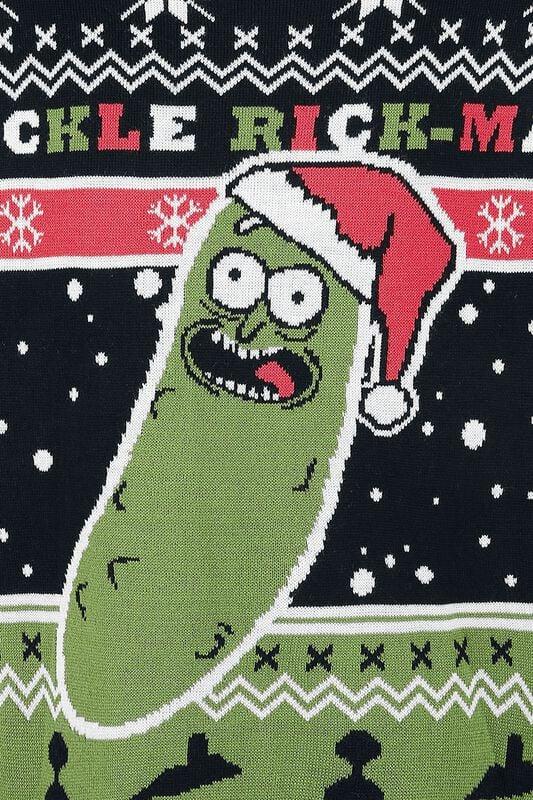 Gothicana By Emp "Pickle Rick" Christmas Jumper Multicolour By Rick And Morty