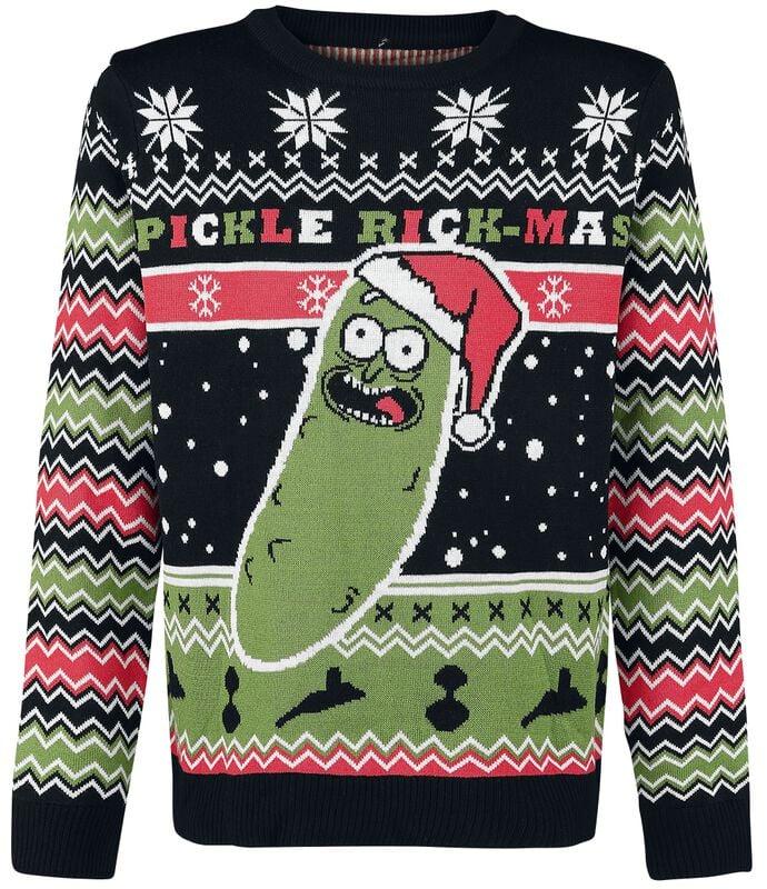 gothicana by emp "Pickle Rick" Christmas jumper multicolour by Rick And Morty