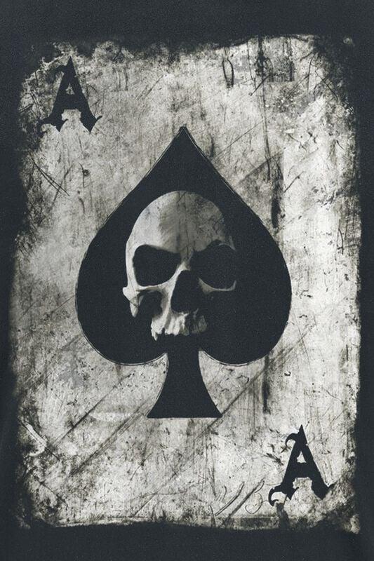 Gothicana By Emp "Pik Ace Skullcard" T-Shirt Black By Pik Ace Skullcard