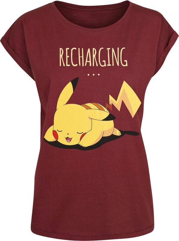 gothicana by emp "Pikachu - Recharging" T-Shirt burgundy by Pokémon