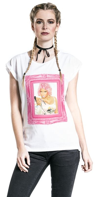 Gothicana By Emp "Pink Baroque Frame" T-Shirt White By Nicki Minaj