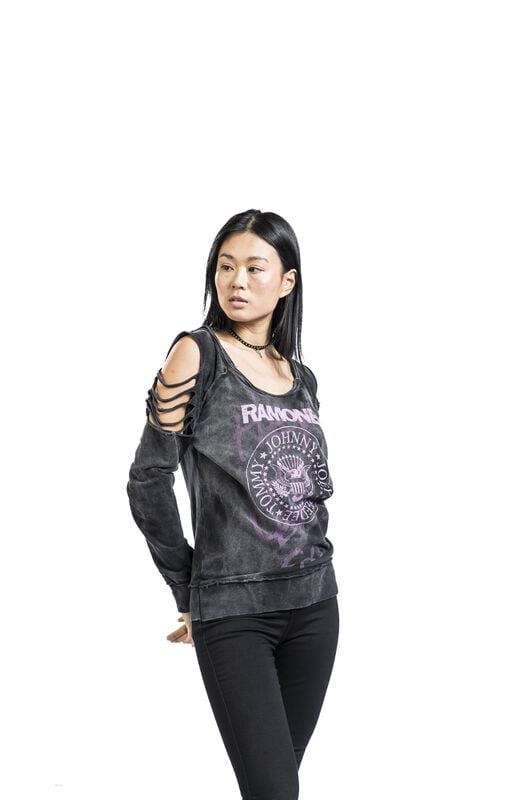 Gothicana By Emp "Pink Logo" Sweatshirt Black By Ramones