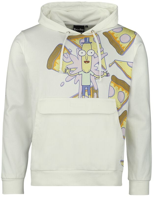 gothicana by emp "Pizza Party" Hoodie white by Rick And Morty