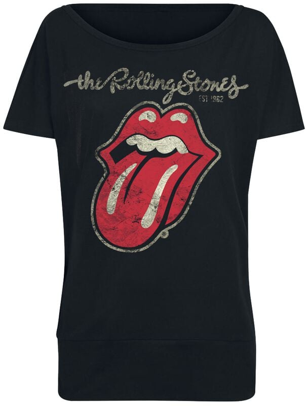 Gothicana By Emp "Plastered Tongue" T-Shirt Black By The Rolling Stones