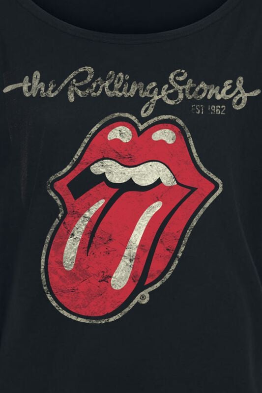 Gothicana By Emp "Plastered Tongue" T-Shirt Black By The Rolling Stones