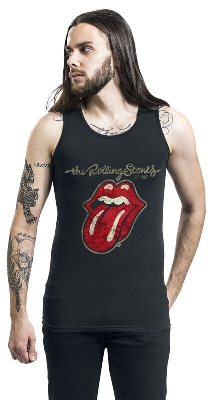 Gothicana By Emp "Plastered Tongue" Tanktop Black By The Rolling Stones