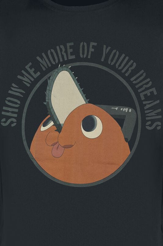 Gothicana By Emp "Pochita - Show Me Your Dreams" T-Shirt Black By Chainsaw Man