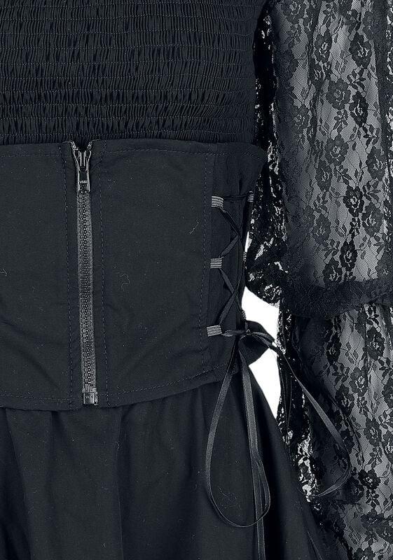 Gothicana By Emp "Poizen Industries" Mini Dress Black By Poizen Industries