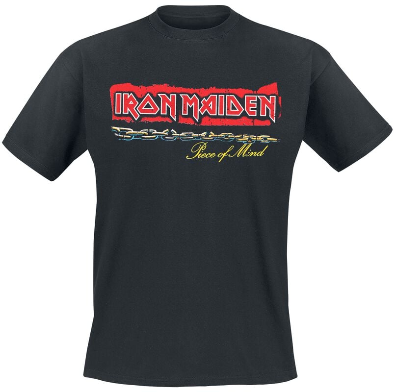 gothicana by emp "POM Red Strip Logo Tracklist" T-Shirt black by Iron Maiden