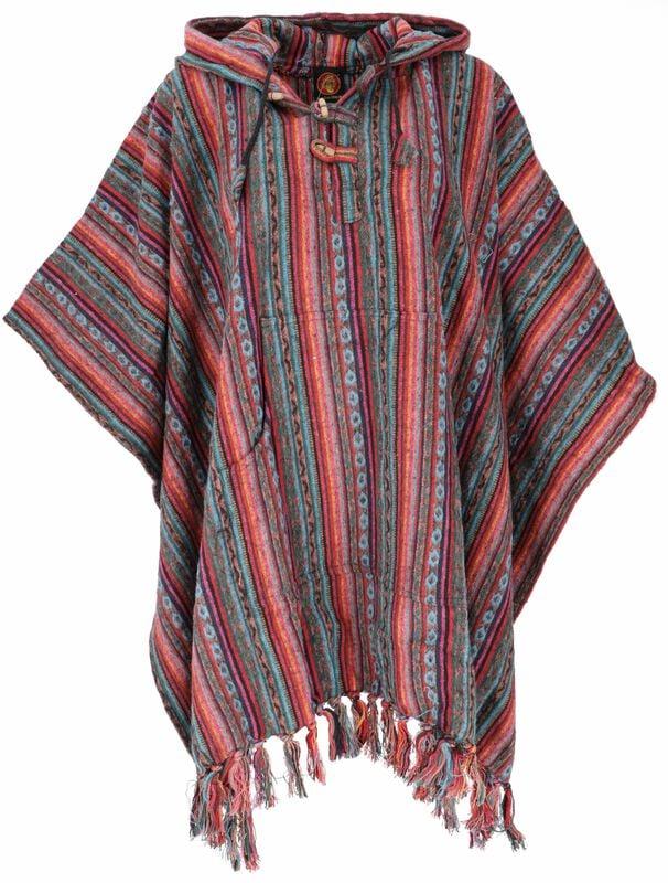 gothicana by emp "Poncho - red/blue" Cardigan multicolour by Guru-Shop