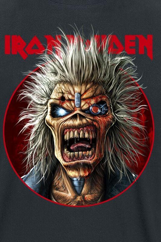 Gothicana By Emp "Portrait Ed Crop Circle" T-Shirt Black By Iron Maiden