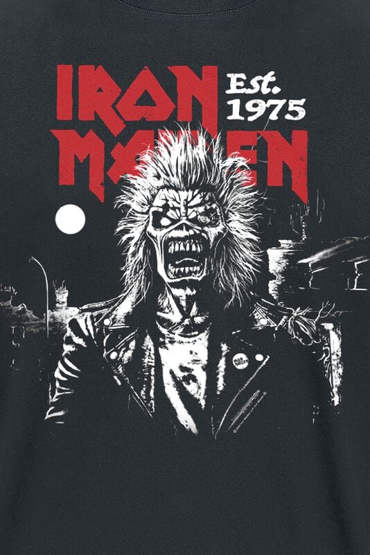 Gothicana By Emp "Portrait Eddie Screaming Straight Logo" T-Shirt Black By Iron Maiden