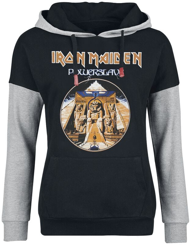 gothicana by emp "Powerslave" Hoodie black/mottled grey by Iron Maiden