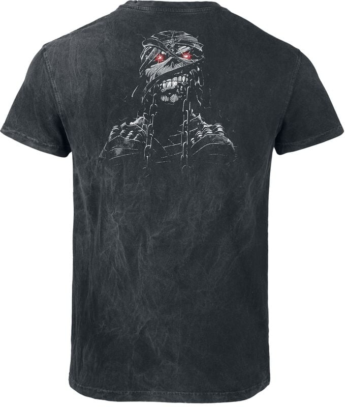 Gothicana By Emp "Powerslave - Mummy Head" T-Shirt Charcoal By Iron Maiden