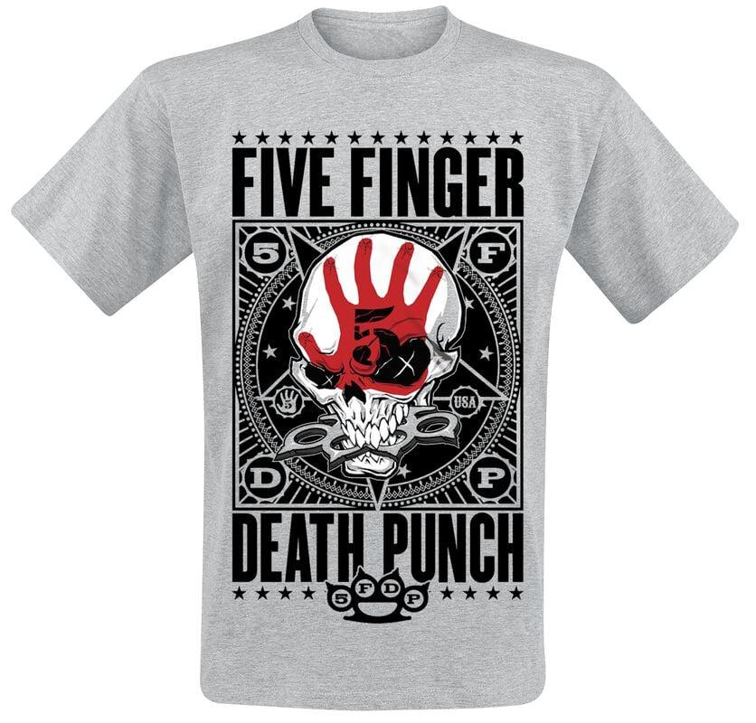gothicana by emp "Punchagram" T-Shirt mottled grey by Five Finger Death Punch