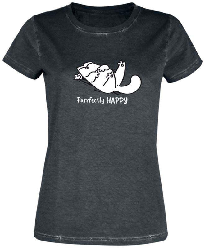 gothicana by emp "Purrrfectly Happy" T-Shirt black by Simon' s Cat
