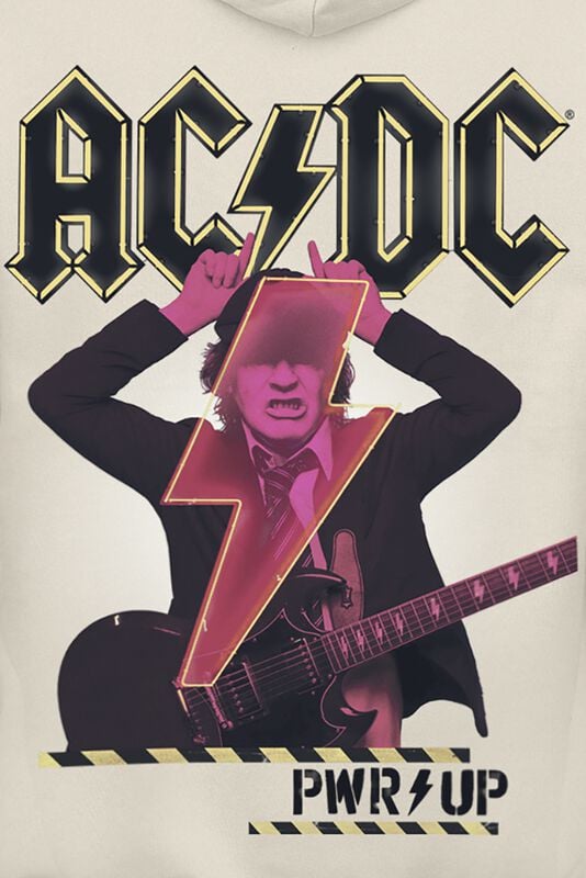 Gothicana By Emp "PWRUP Angus Devil" Hoodie Beige By AC/DC