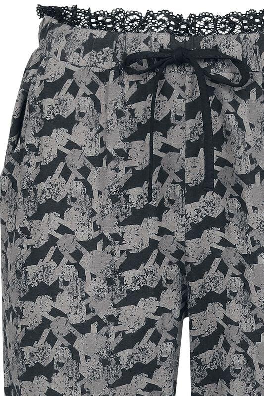 Gothicana By Emp "Pyjamas With Retro EMP Print" Pyjama Black By EMP Stage Collection