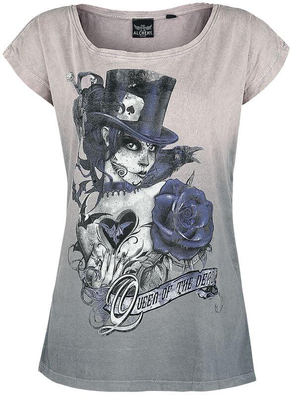 gothicana by emp "Queen Of The Dead" T-Shirt light pink by Alchemy England