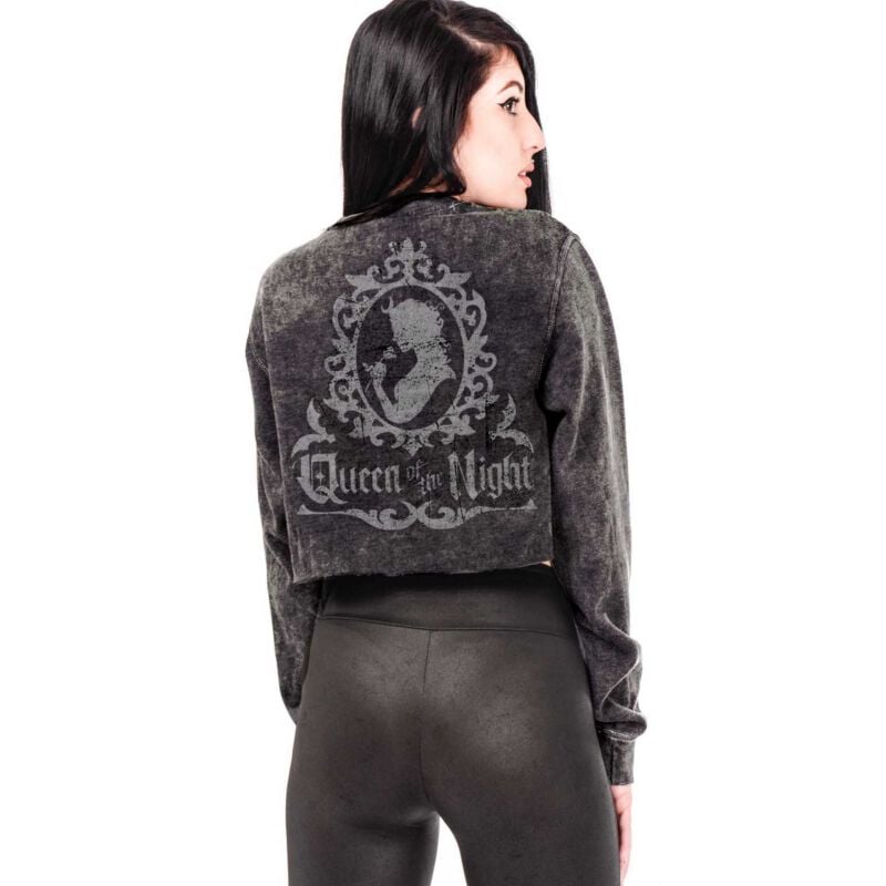 Gothicana By Emp "Queen Of The Night" Sweatshirt Grey By Alchemy England