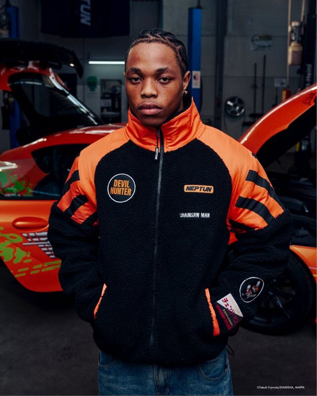 Gothicana By Emp "Racing Jacket" Between-seasons Jacket Black-orange By Chainsaw Man