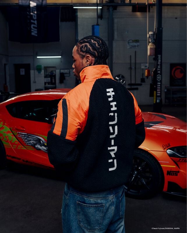 Gothicana By Emp "Racing Jacket" Between-seasons Jacket Black-orange By Chainsaw Man