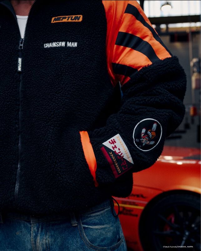 Gothicana By Emp "Racing Jacket" Between-seasons Jacket Black-orange By Chainsaw Man