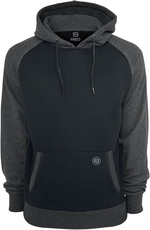 gothicana by emp "Raglan Contrast Hoodie" Hoodie black-charcoal by RED by EMP