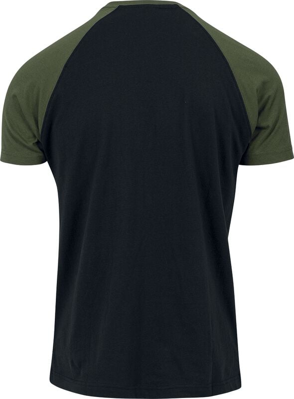 Gothicana By Emp "Raglan Contrast Tee" T-Shirt Black-olive By Urban Classics