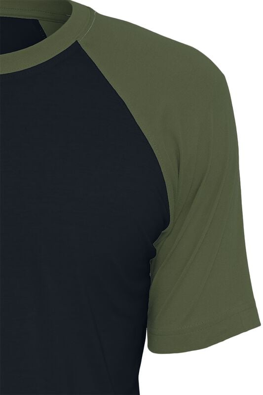 Gothicana By Emp "Raglan Contrast Tee" T-Shirt Black-olive By Urban Classics