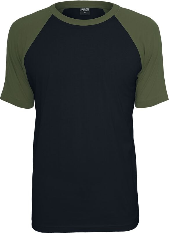gothicana by emp "Raglan Contrast Tee" T-Shirt black-olive by Urban Classics