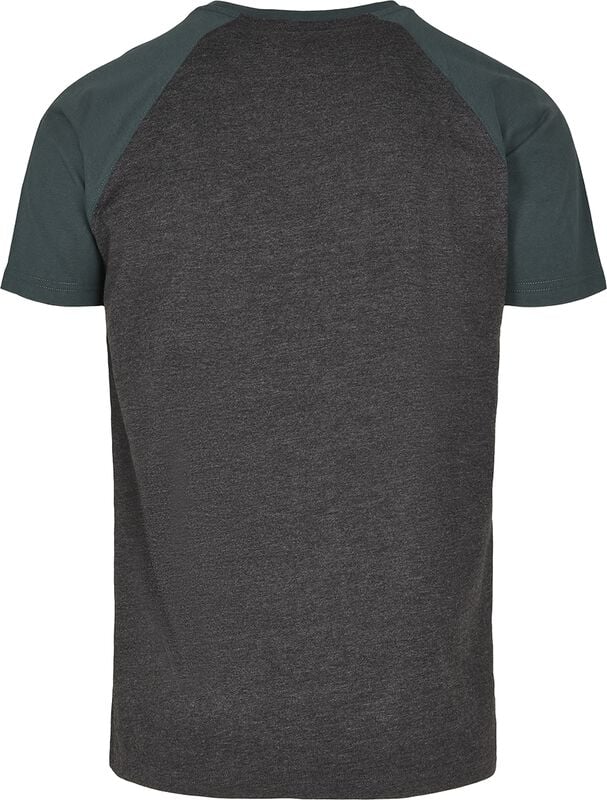 Gothicana By Emp "Raglan Contrast Tee" T-Shirt Charcoal-green By Urban Classics