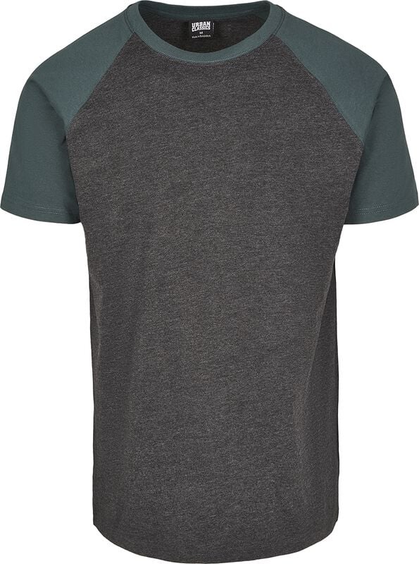 gothicana by emp "Raglan Contrast Tee" T-Shirt charcoal-green by Urban Classics