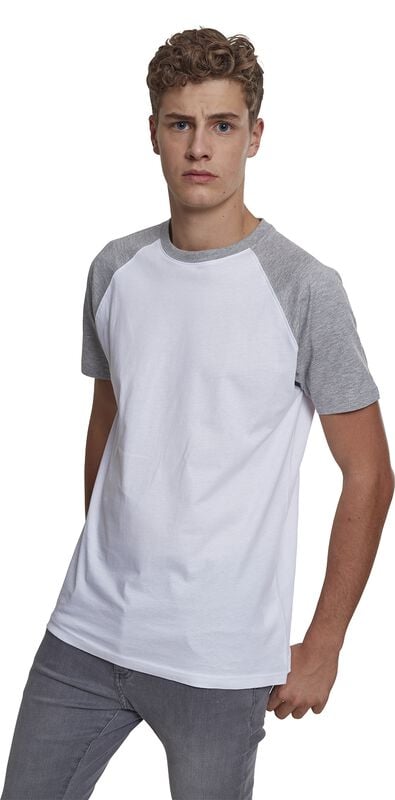Gothicana By Emp "Raglan Contrast Tee" T-Shirt White-grey By Urban Classics