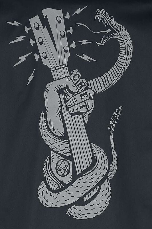 Gothicana By Emp "Rattlesnake Bowling Shirt" Short-sleeved Shirt Black-grey By Chet Rock