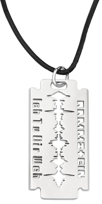 gothicana by emp "Razor blade "Ich Tu Dir Weh"" Pendant silver-coloured by Rammstein