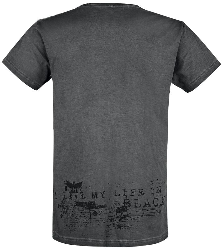 Gothicana By Emp "Rebel Soul" T-Shirt Black-grey By Black Premium By EMP