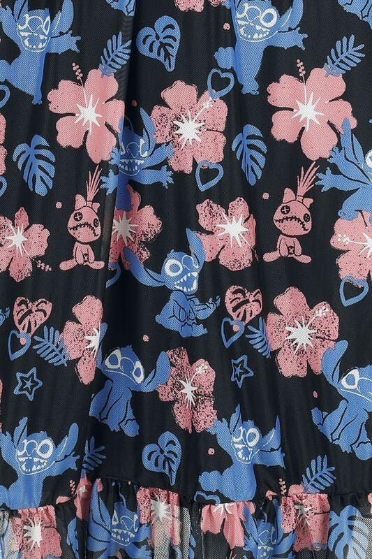 Gothicana By Emp "Red And Blue Floral" Mini Dress Multicolour By Lilo & Stitch