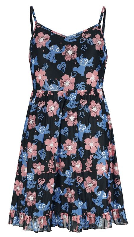 gothicana by emp "Red And Blue Floral" Mini Dress multicolour by Lilo & Stitch