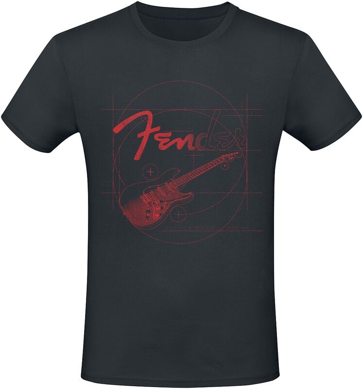 gothicana by emp "Red Guitar" T-Shirt black by Fender