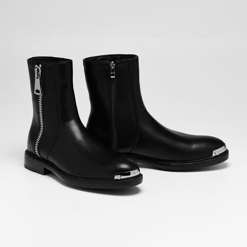 Gothicana By Emp "Regicide Zip-up Boots" Boots Black By KOI